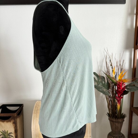 Free People Women's Slinky Slink Olive Green Racerback Tank Top Size Small MINT - Picture 6 of 7